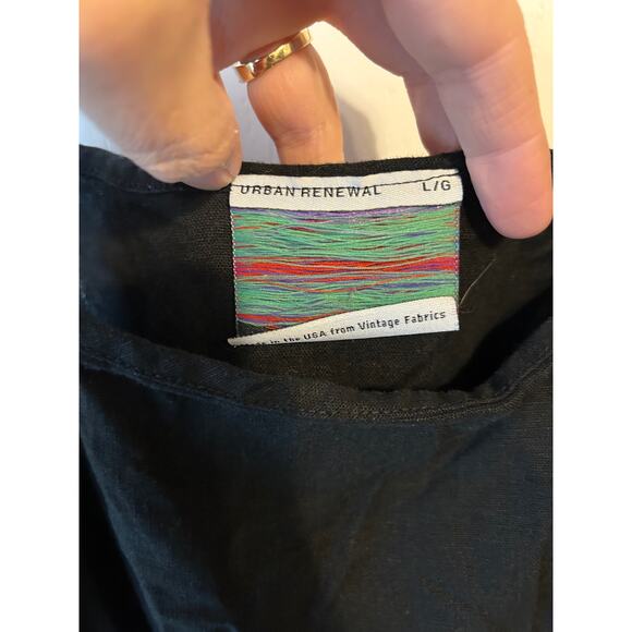 Urban Renewal Black Linen-Feel sleeveless midi dress - Picture 3 of 5